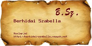 Berhidai Szabella névjegykártya